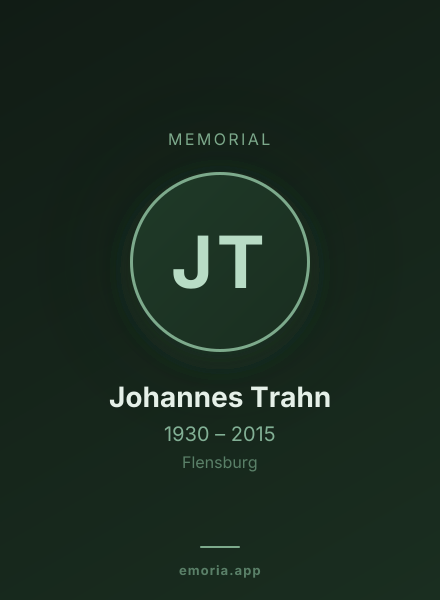 Memorial portrait of Johannes Trahn