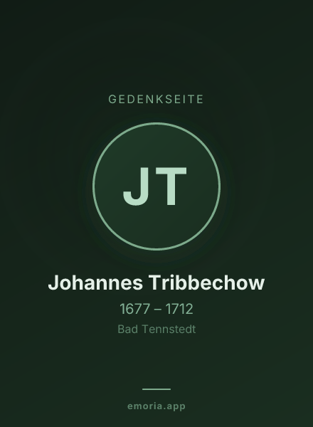 Gedenkportrait von Johannes Tribbechow