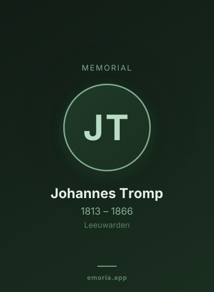 Memorial portrait of Johannes Tromp