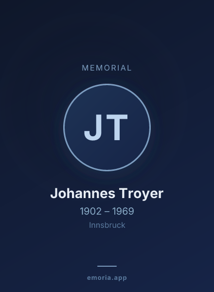 Memorial portrait of Johannes Troyer