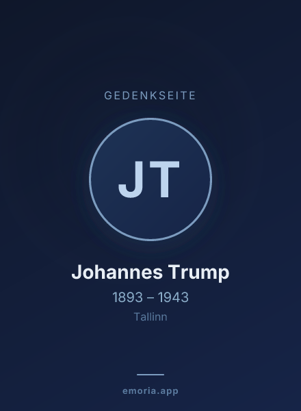 Gedenkportrait von Johannes Trump