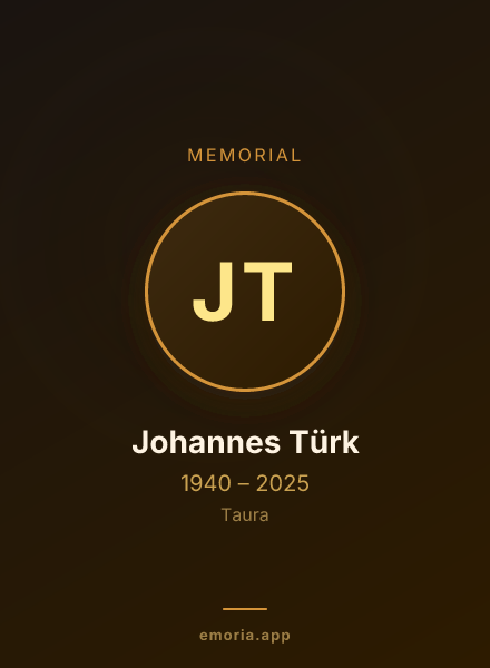 Memorial portrait of Johannes Türk
