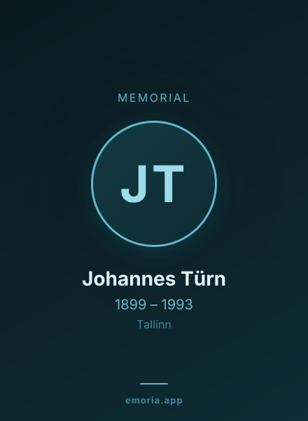 Memorial portrait of Johannes Türn