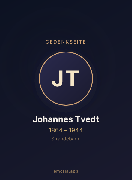 Gedenkportrait von Johannes Tvedt
