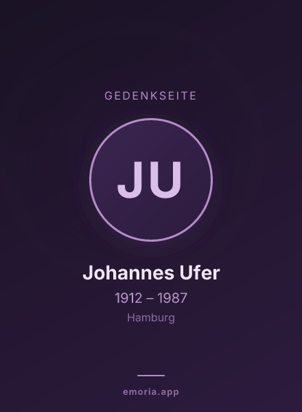 Gedenkportrait von Johannes Ufer