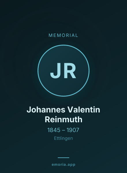 Memorial portrait of Johannes Valentin Reinmuth