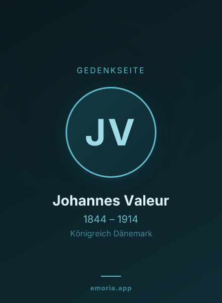 Gedenkportrait von Johannes Valeur