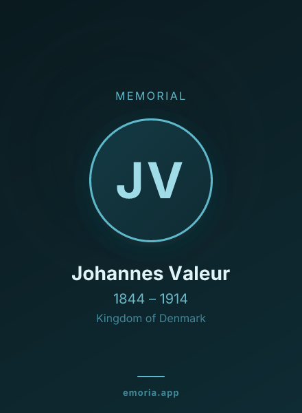 Memorial portrait of Johannes Valeur
