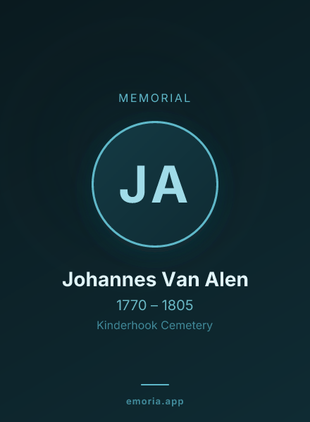 Memorial portrait of Johannes Van Alen