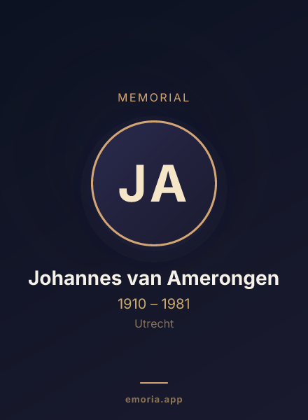 Memorial portrait of Johannes van Amerongen