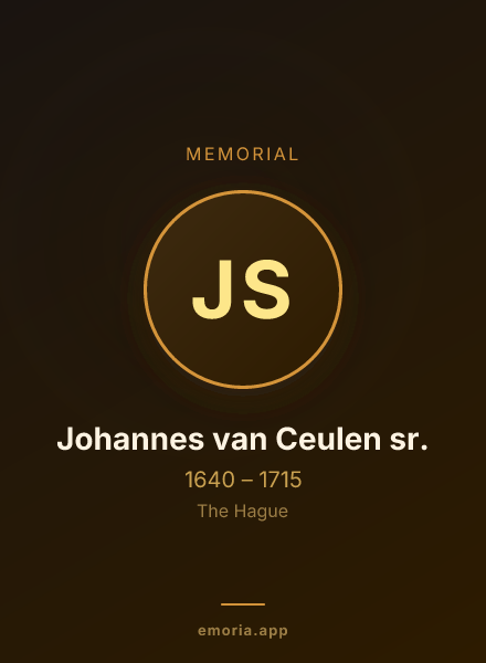 Memorial portrait of Johannes van Ceulen sr.