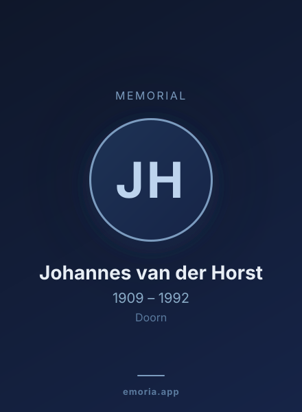 Memorial portrait of Johannes van der Horst