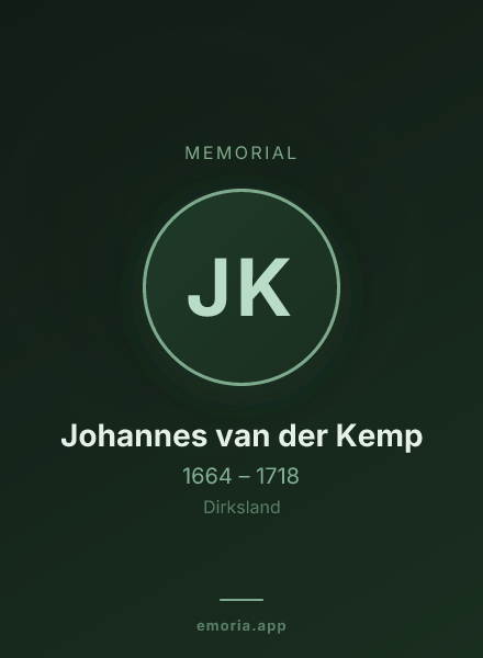 Memorial portrait of Johannes van der Kemp