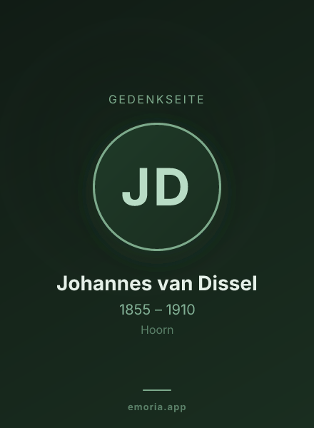 Gedenkportrait von Johannes van Dissel
