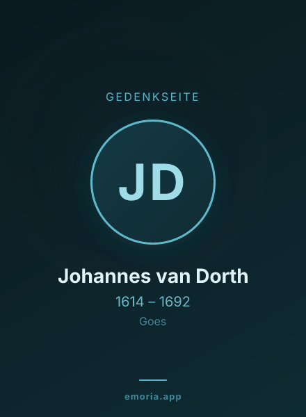 Gedenkportrait von Johannes van Dorth