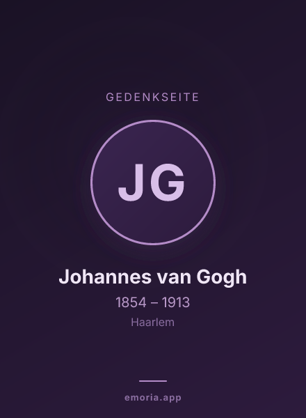 Gedenkportrait von Johannes van Gogh