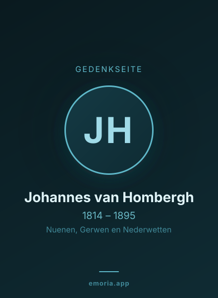 Gedenkportrait von Johannes van Hombergh