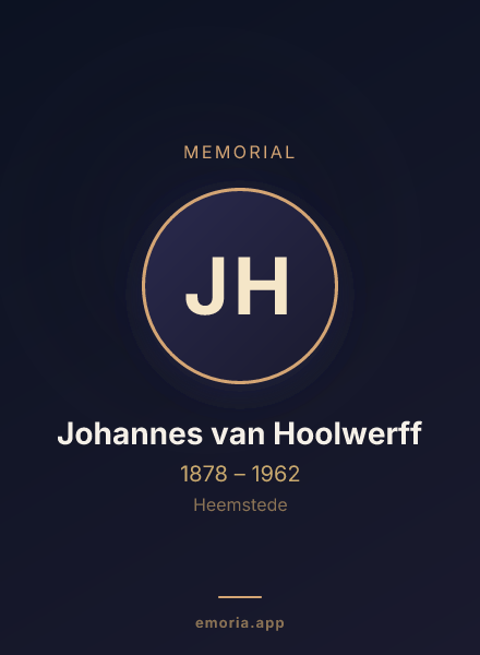 Memorial portrait of Johannes van Hoolwerff