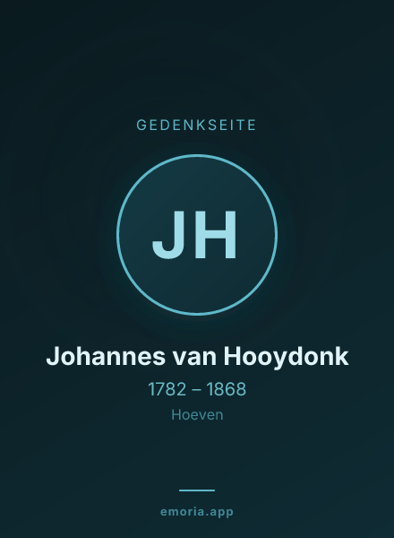 Gedenkportrait von Johannes van Hooydonk