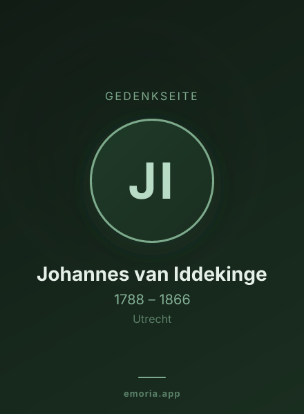 Gedenkportrait von Johannes van Iddekinge