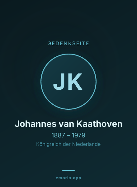 Gedenkportrait von Johannes van Kaathoven