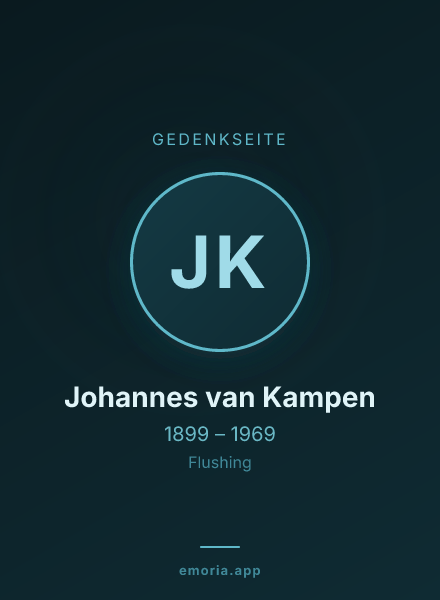 Gedenkportrait von Johannes van Kampen
