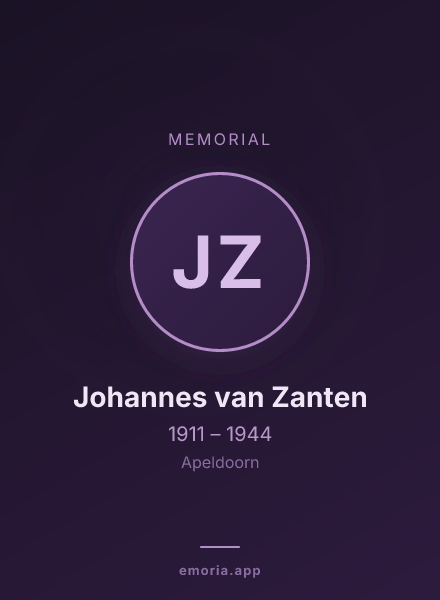 Memorial portrait of Johannes van Zanten