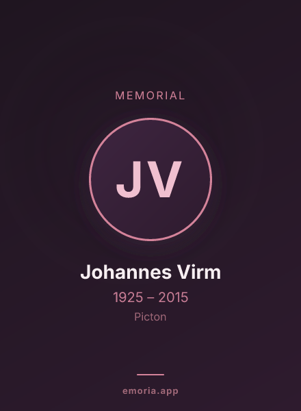 Memorial portrait of Johannes Virm