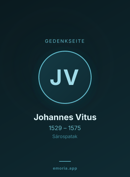 Gedenkportrait von Johannes Vitus