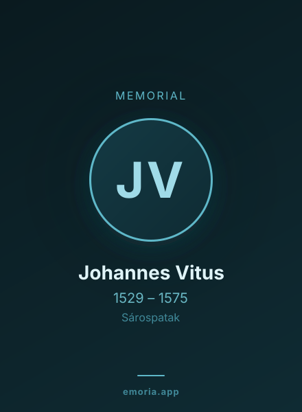 Memorial portrait of Johannes Vitus