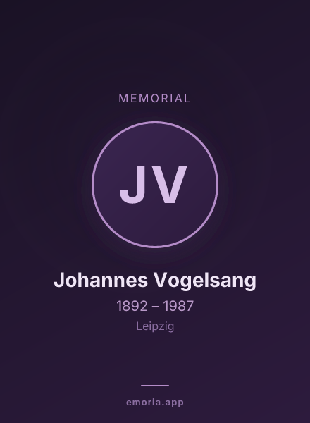 Memorial portrait of Johannes Vogelsang