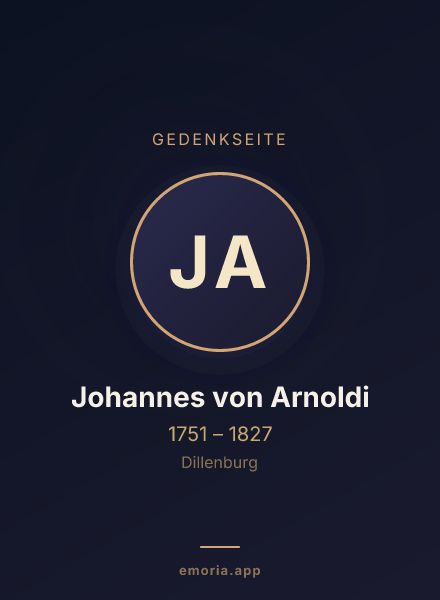 Gedenkportrait von Johannes von Arnoldi
