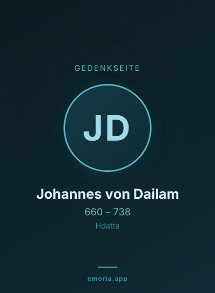 Gedenkportrait von Johannes von Dailam