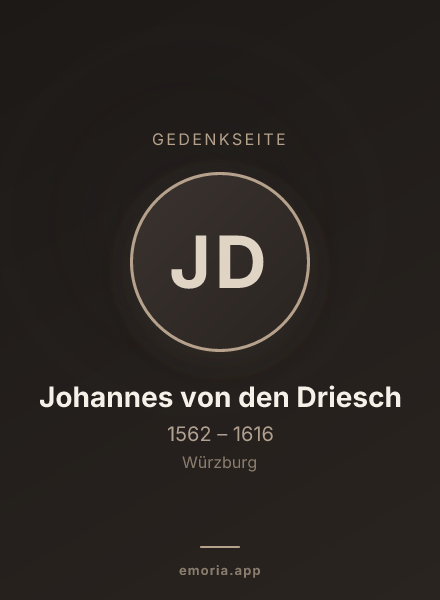 Gedenkportrait von Johannes von den Driesch