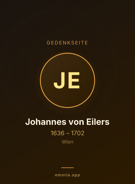 Gedenkportrait von Johannes von Eilers