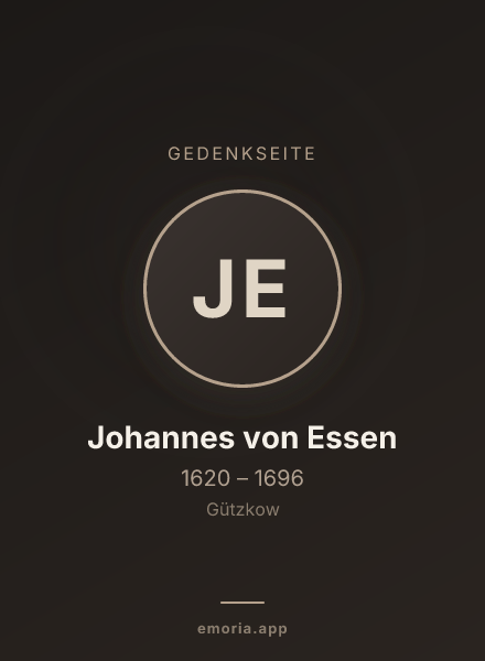 Gedenkportrait von Johannes von Essen