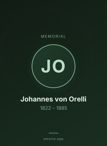Memorial portrait of Johannes von Orelli