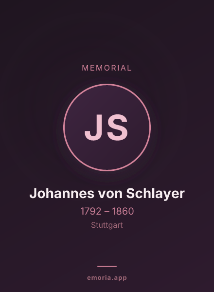 Memorial portrait of Johannes von Schlayer