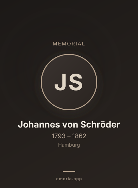 Memorial portrait of Johannes von Schröder