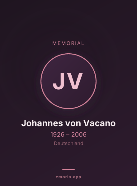 Memorial portrait of Johannes von Vacano