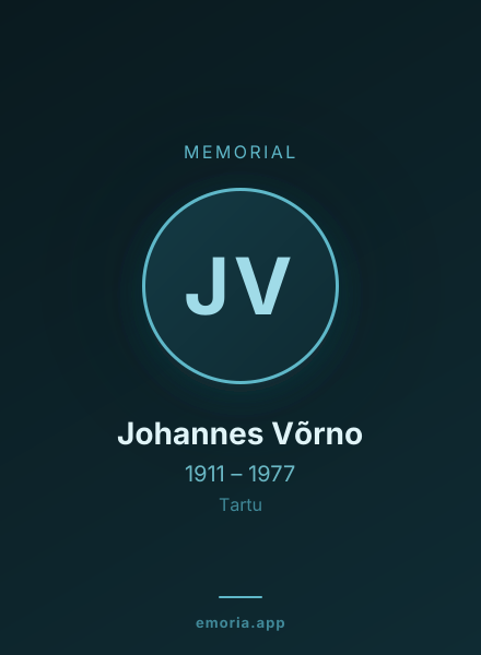 Memorial portrait of Johannes Võrno