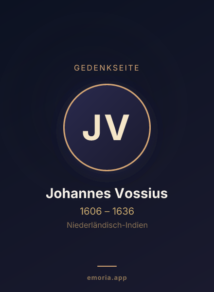 Gedenkportrait von Johannes Vossius