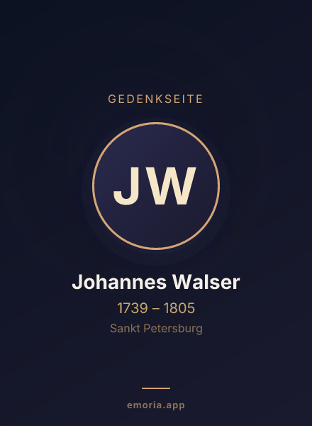 Gedenkportrait von Johannes Walser