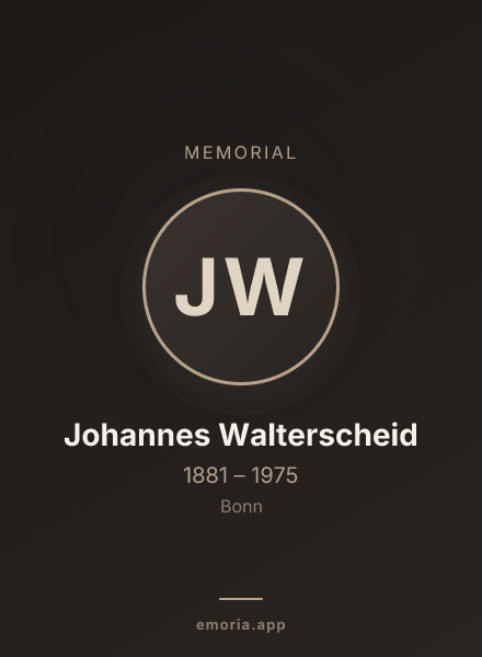 Memorial portrait of Johannes Walterscheid