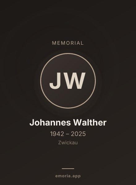 Memorial portrait of Johannes Walther