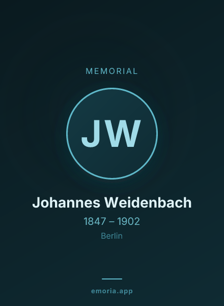 Memorial portrait of Johannes Weidenbach