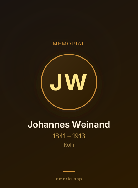 Memorial portrait of Johannes Weinand
