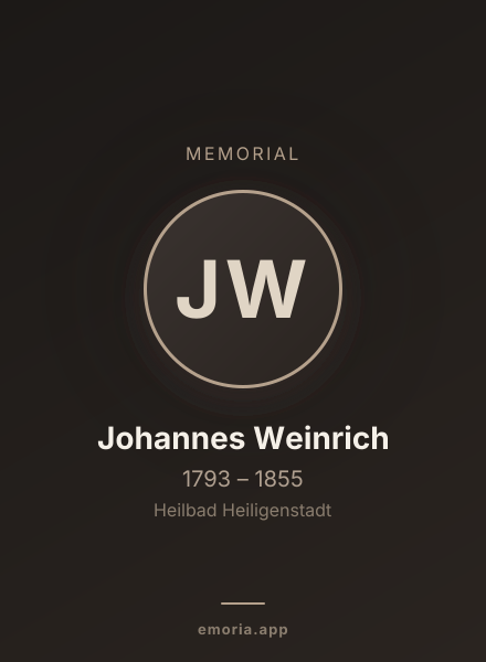 Memorial portrait of Johannes Weinrich