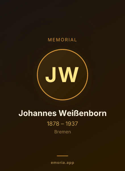 Memorial portrait of Johannes Weißenborn