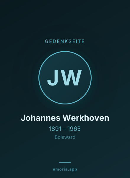 Gedenkportrait von Johannes Werkhoven